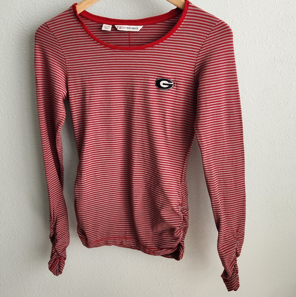 Georgia Bulldogs Red Striped Shirt XS